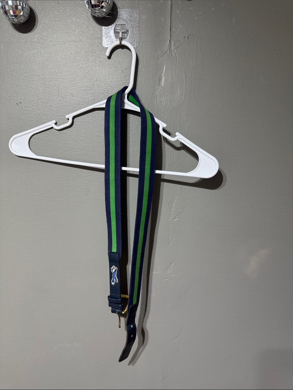Navy and Green Striped belt